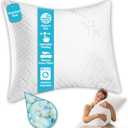 Xtreme Comforts Standard Bed Pillow for Sleeping | Adjustable Shredded Memory Foam Pillows with Removable Cooling Cover | Fluffy Pillows Support for Side, Back & Stomach Sleepers