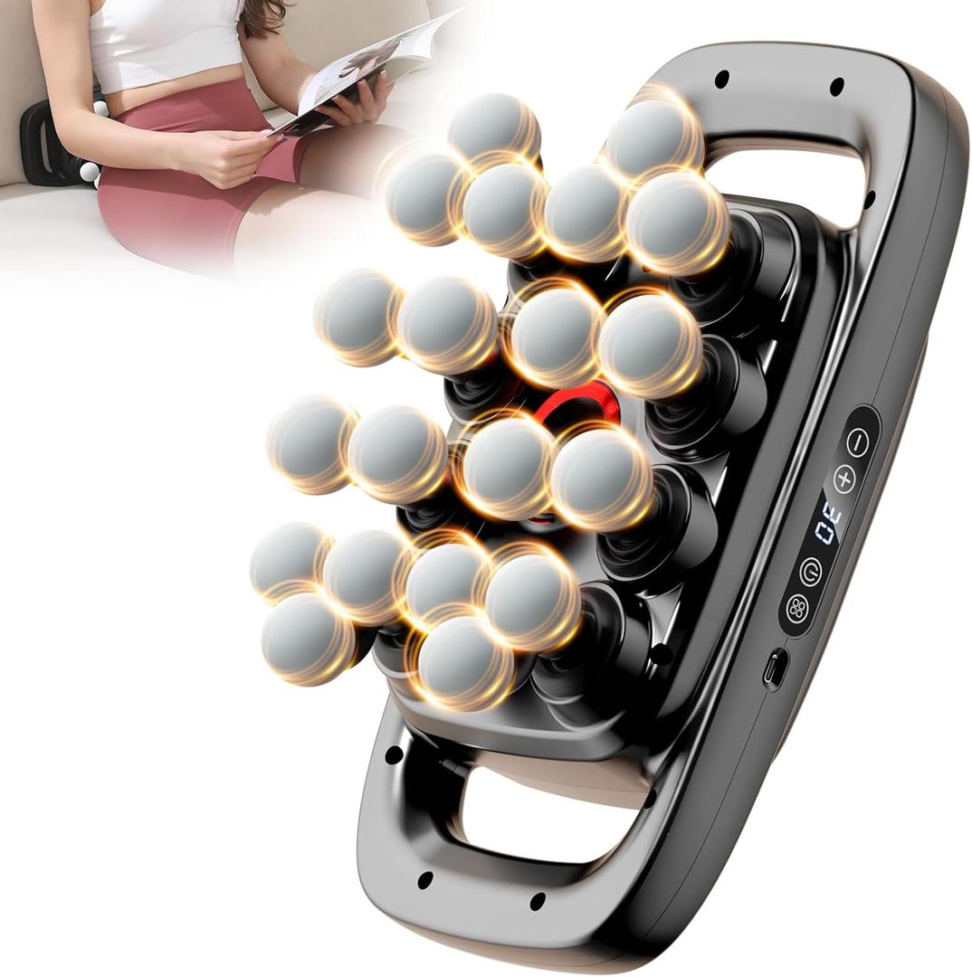 Upgraded 20-Head Massage Gun Set, Multi Head Massage Gun with 3 Modes & 30 Levels Intensities, Deep Tissue Massager Muscle Massage Guns for Body Muscle Pain Relief