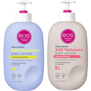eos Shea Better Body Lotion Set- Vanilla Cashmere & Strawberry Dream, 16 fl oz, 2-Pack