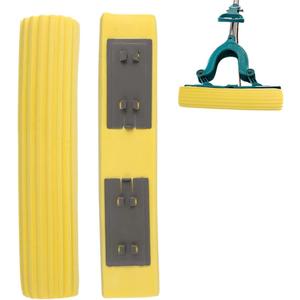 Sponge Mops for Floor Cleaning, Mop Head Refills PVA Sponge Roller Replacements, Super Absorbent Roller Refill for Home Cleaning Tool, Yellow, Set of 2 Only Head