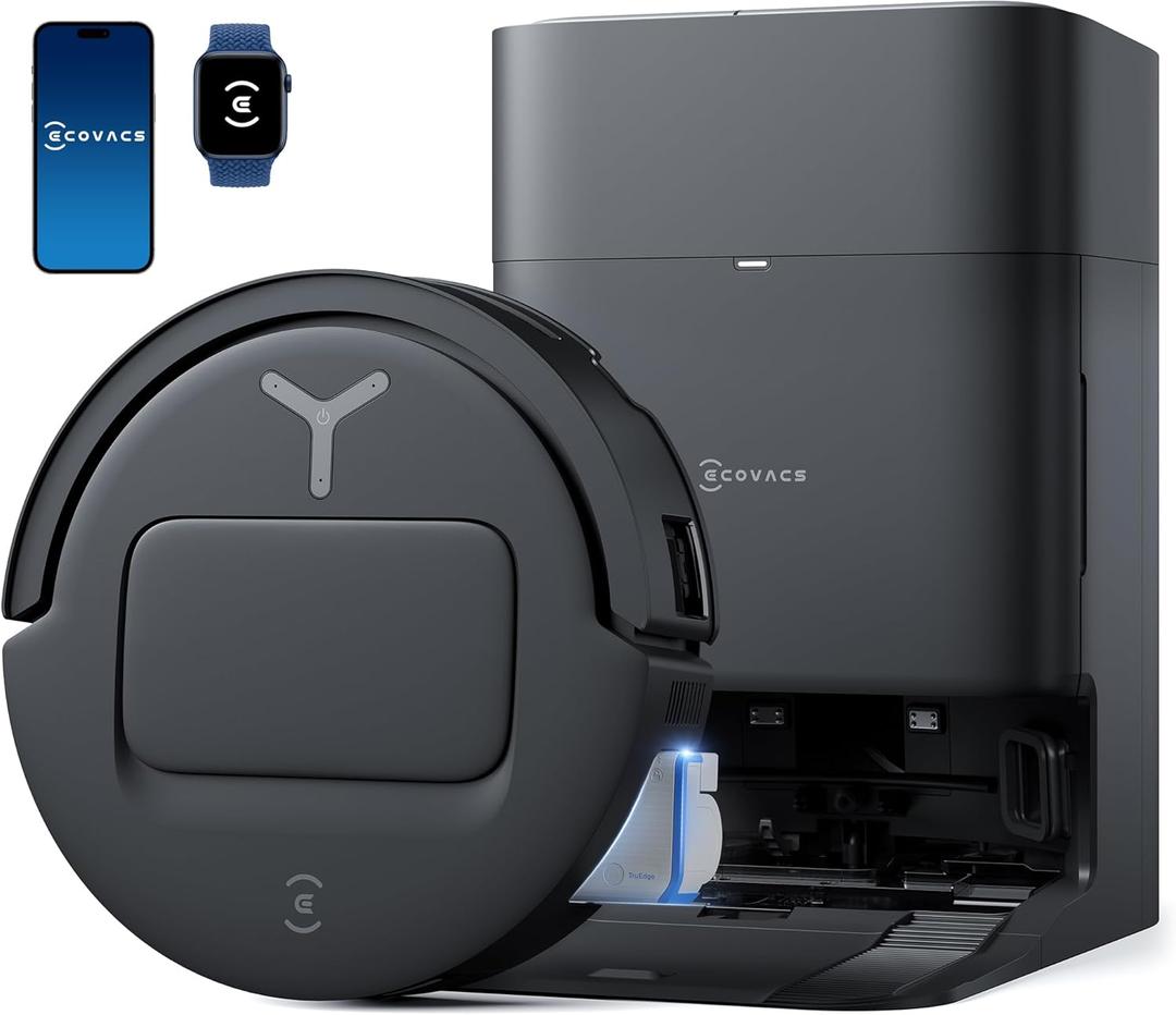 ECOVACS DEEBOT T80 Omni Robot Vacuum and Mop, Instant Self-Cleaning OZMO Roller Mop, TruEdge Deep Cleaning, AI Navigation, 18,000Pa Suction and ZeroTangle 3.0 for Pets and Carpets