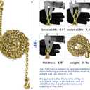 3/8 Chain Trailer Chains with Hooks, Grade 80 Tow Log Chain 7100 lbs Working Load for Truck Farm Construction(3/8 in x 16FT)