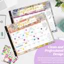 Gannyfer Desk Calendar 2026, Large 2026 Desk Calendar, 22" x 17" 18 Month Yearly Calendar 2025-2026, Thick Paper with Corner Protectors, 2026 Calendar for Home, School, or Office - Colorful Floral(6 Stickers)