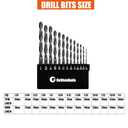 13 PCS 1/16"-1/4" Cobalt Drill Bit Set, M35 HSS Twist Drill Bits, for Hardened Metal, Stainless Steel, Cast Iron, Plastic and Wood(1/16''-1/4'')