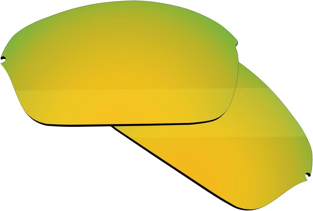 2 x Boldbright Replacement Lenses Compatible with Oakley Half Wire 2.0 Sunglasses - 24K Gold