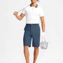 G Gradual Casual Shorts for Men 11" Lightweight Men's Golf Shorts Stretch with 3 Pockets Quick Dry Summer Breathable Shorts (Blue, XL)