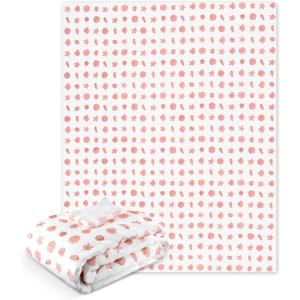SmoothNovelty Ocean Life Ocean Beach Throw Blanket 50x60in Pink Nautical Coastal Bed Blanket Seashell Starfish Soft Flannel Throw Blankets for Adults for Sofa Couch Bed Room Birthday Gifts Decor