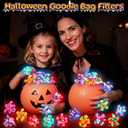 SpringFlower 24 PCS Party Favors for Kids, Glow In The Dark Halloween Toys Bulk, Light up Rings Halloween Toys For Goodie Bags Filler, Basket Stuffers, Trick or Treat,Classroom Reward