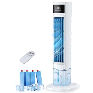 Portable Air Conditioners for Room, 3-in-1 Evaporative Air Cooler, Fast Cooling Portable AC Unit/24H Timer, Remote Oscillating Tower Fan, 4 Modes 3 Speeds, Quiet Swamp Cooler for Bedroom Office