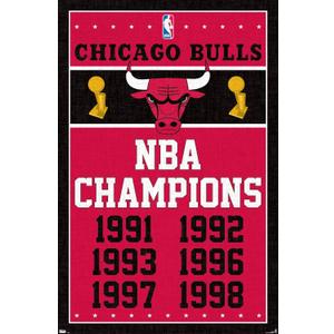 Trends International Chicago Bulls Champions Wall Poster 22.375" x 34" (Unframed Version)