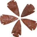 10 Pieces Red Goldstone Arrowhead, Crystal and Healing Stone Flint Rock Arrow Head - 1" to 1.5" Arrowheads for DIY Project Craft Point Jewelry Making