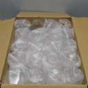 40 Pcak Plastic Stemless Wine cocktail Whiskey Champagne Glasses, 12 Oz Gold Rim Disposable Clear Unbreakable Cups for Party Bars Wedding Tasting (Diamond-shaped)