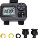 Sprinkler Timer Programmable Hose Timer with Rain Delay 2 Outlet Irrigrtion Timer Manual and Automatic Irrigation Controller System