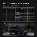 AOMSAZTO Custom Seat Covers for Toyota 4runner: 7 Seats 2011 2012 2013 2014 2015 2016 2017 2018 2019 2020 2021 2022 2023 2024 Leather Car Seats Cover Full Set Black for 4 Runner 7 Seaters