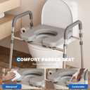 Loyoda Toilet Seat Riser with Handles, Raised Toilet Seat for Seniors with Adjustable Height & Width, 400 lb Capacity Handicap Elevated Toilet Seat for Elderly, Pregnant, Fit Any Toilet
