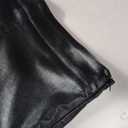 Long Skirts for Women Trendy High Waisted A Line Business Casual Leather Maxi Skirt with Slit Dressy (Black, XL)