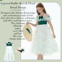 Xtinmee Halloween Rococo Costume Dress with Hat for Little Girls, Victorian Ball Gown Vintage Dress for Cosplay Party (M)