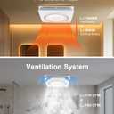 GROWNEER Powerful Oversize Bathroom Exhaust Fan with Light, 40W Bathroom Fan with Humidity Sensor, 110/160 CFM 1.0 Sone Exhaust Fan with Heater, 1800W Heating, 1500lm 2700K/4000K/5000K & Nightlight, 13.8 X 13.4 X 10.5 Inches