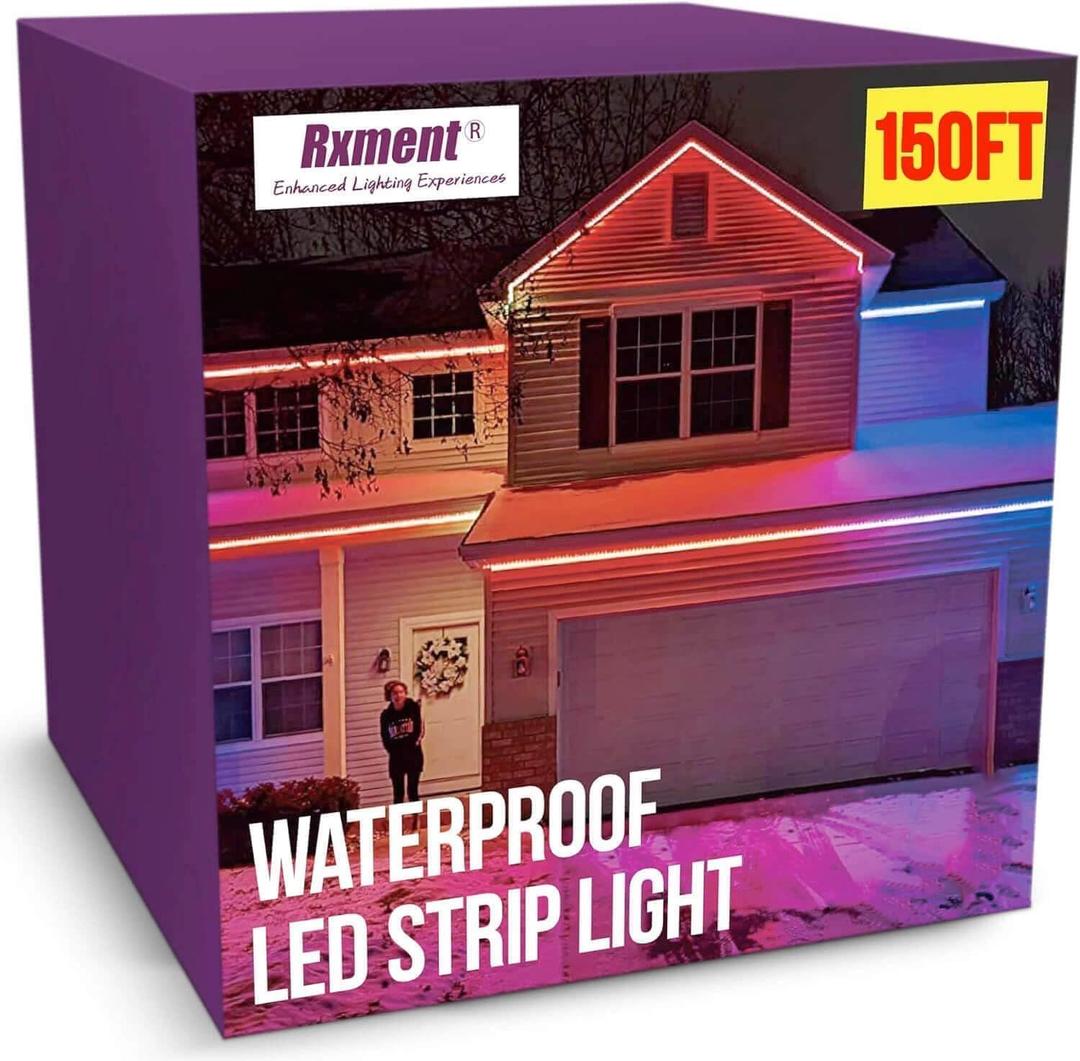 150ft Outdoor Led Strip Lights Waterproof Led Light Strips with Remote & App Control