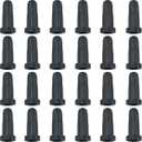 25PCS Plastic Castor Wheel Covers 16x33mm Swivel Castor Wheel Rubber Covers Chair Pole Insert Sockets Black