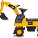 Best Ride On Cars CAT Excavator Push Car Licensed Caterpillar Ride-On Digger Toy for Kids with Rotating Bucket & Under-Seat Storage Construction Vehicle for Toddlers
