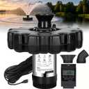 Pond Fountain Aerator, 1HP 110V 750W 15000 GPH Fountain Pump with Timer, Fully Automatic Lake Floating Fountain, 100 FT Power Cord, Pond Fountains for Small Large Ponds Lake