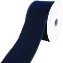 Homeford Christmas Royal Velvet Solid Wired Ribbon, 2-1/2-inch, 10-Yard, Navy Blue