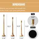Denique Iron Taper Candle Holder Set of 3, Gold Candlestick Holders 19.3”17” 14” Heightening Decorative Candle Stand Set for Wedding, Dining Table, Home Decoration (Gold)