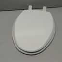 Mayfair Cassel Slow Close Toilet Seat, Easy Clean, Non Slip Premium Wood Seat, Easy Install, Made in USA, Elongated, White