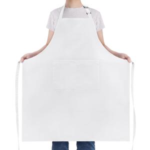 NLUS Extra Large Aprons for Men, Adjustable White Chef Apron for Men Kitchen Cooking Aprons for Women with 2 Pockets, Water & Oil Resistant - 1 PACK
