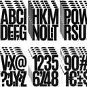30 Sheets 5 Inch Vinyl Letters Stickers Black Large Alphabet and Number Stickers for Poster Numbers Bulletin Board Mailbox Classroom Home Decor