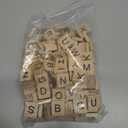 Qunclay 260 Pcs Wood Letter Tiles Wooden Tiles DIY Wooden Letters Double A-Z Capital for Crafts, Pendants, Spelling, Christmas Holiday Crafts DIY Alphabet Game Gift Decoration Making Alphabet Coasters