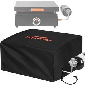 17" Griddle Cover- Exclusively Compatible with Blackstone 17" Tabletop Griddle with Hood, Water Resistant 600D Polyester UV & Fade Resistant Protective Heavy Duty Flat Top Gas Grill Cover