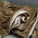 Bedsure GentleSoft Sherpa Fleece Blankets King Size for Bed - Thick and Warm Throw for Women and Men, Soft Fuzzy Plush King Blanket for Winter, Camel, 108x90 Inches