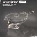 Nonstick Wok and Stir Fry Pan 12.5 inch with Spatula, Die-cast Aluminum Scratch Resistant Healthy Wok with Free-standing Lid