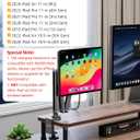 KU XIU Magnetic Wireless Charging Stand, Aluminum Alloy Arm Mount for Desk | for iPad Pro 11 (1st/2nd/3rd/4th) & iPad Air 11 (M2/M3/M4) & iPad Air 10.9 (4th/5th)ONLY, Adjustable Tablet Holder, 2M Cable