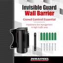 DuraSteel Wall Mount Crowd Control Retractable Belt Barrier - 9.2 Ft Black Retractables Barrier Belt, Crowd Control Barriers Do Not Enter Line Dividers for Crowds NOT Stanchions with Retractable Belts
