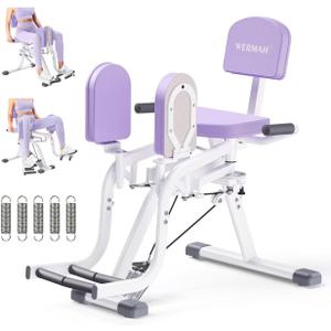 Hip Adduction Abduction Machine for Home Gym, 5-Level 29-165lbs Adjustable Resistance Compact Inner and Outer Thigh Workout for Women, Glute Machines for Strength Training