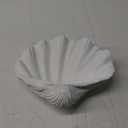 Medium White Scalloped Clam Shell Bowl Sea Shell Decor for Nautical Beach House,Coastal Decor Gift of Housewarming and Wedding Party