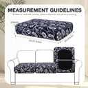 hyha 8Pcs Patio Cushion Covers, Stretch Outdoor Couch Cushion Covers, Washable Outdoor Chair/Sofa Slipcovers for Patio Furniture Cushions Protector with Elastic Bottom(Baroque,Cover Only)