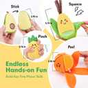 hahaland Baby Sensory Toys - 16 PCS My First Fruit Vegetable Color Sorting Play Food Crinkle, Rattle, Baby Toys 6-12 Months Montessori Toys for 1 Year Old Boy Girl Gifts 6 9 Month Old Toy One Year Old