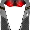 RENPHO Neck and Shoulder Massager with Heat [2025 Upgraded], Shiatsu Cervical and Back Massager, 3D Rotation, Electric Deep Tissue Massage, True Relaxation for Neck and Shoulders, Mothers Day Gifts (Grey)