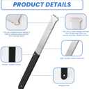 2 Pcs Paver Removal Tool Set with Micro-Tooth Grooves and Dual Joint Scraper, 8-Inch Brick and Stone Extractor Tool with Non-Slip Grip for Garden, Patio and Lawn Maintenance