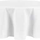 Martha Stewart Honeycomb Modern Farmhouse Tablecloth, White, 70" Round