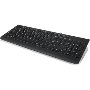 Lenovo 300 USB Keyboard, Wired, Adjustable Tilt, Ergonomic, Windows 7/8/10, GX30M39655, Black