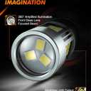 SEALIGHT H11 H8 H16 LED Fog Light Bulbs or DRL, Real 360 illumination Fog Bulbs, 6000K 400% Brightness Upgraded, H16 Front Fog Lamp,Non-polarity, Pack of 2, Plug&Play