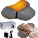 Neck Massager Pillow - 3-in-1 Neck Pillow with Battery, Travel Neck Massager Pillow for Shoulder Pain Relief, Deep Tissue Pain Relief with Heat and Stretching