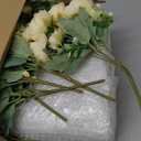 Zeyune 12 Sets Mason Jar Centerpiece Table Decorations, Artificial Peony Baby's Breath Flower Bouquets, Faux Flowers with Vase, Rustic Decor Gifts for Home, Wedding, Holiday (Champagne)