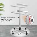 Salon Tray, Salon Color Tray with Adjustable Height, Metal Feet Tray on Wheels, Ideal Use As Tattoo TrayDental Tray