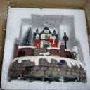 Christmas Village Animated Moving Trains Collectible Building Christmas House 8 Festive Songs Christmas Decorations